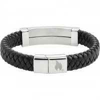 Браслет Zippo Steel Bar Braided Leather Bracelet (20 см) купить в Таганроге