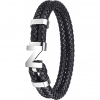 Браслет Zippo Steel Braided Leather Bracelet (20 см) купить в Таганроге