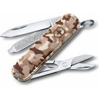 Нож перочинный Victorinox CLASSIC, сталь X55CrMo14, рукоять Cellidor®, песочный камуфляж купить в Таганроге