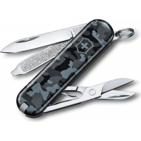 Нож перочинный Victorinox  Classic, сталь X55CrMo14, рукоять Cellidor®, синий камуфляж купить в Таганроге