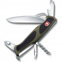 Нож перочинный Victorinox RangerGrip 61 0.9553.MC4 130мм 11 функций чёрно-зеленый купить в Таганроге