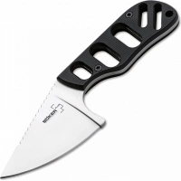 Нож с фиксированным клинком шейный Chad Los Banos Design SFB Neck, Boker Plus 02BO321, сталь 440C Satin, рукоять стеклотекстолит G10 купить в Таганроге