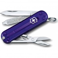 Нож Victorinox Classic SD Colors, Persian Indigo (0.6223.T29G) фиолетовый полупрозрачный, 7 функций 58мм купить в Таганроге