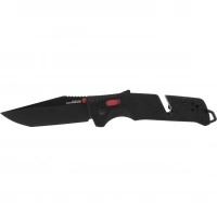 Полуавтоматический складной нож Trident Mk3 Black-Red Tanto, сталь D2, рукоять GRN купить в Таганроге